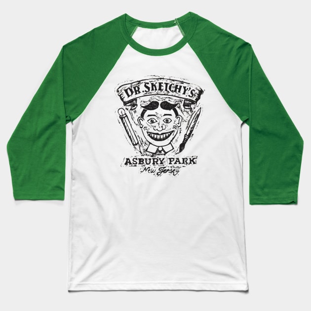 Dr. Sketchy's Asbury Park Baseball T-Shirt by blackhaireddemon